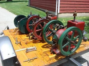 International Harvester , Sattley , Mogul  Hit and Miss Engines with trailer