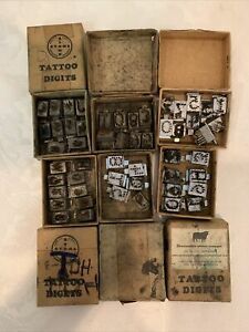 Vintage 52 Stone Tattoo Digits 5/8&#034; Used