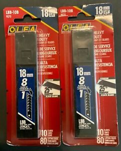 OLFA 18mm UltraSharp Heavy-Duty Snap-Off Blade 9070 LBB-10B (2 Packs of 10)