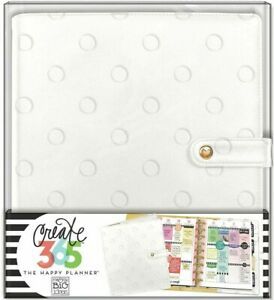 THE HAPPY PLANNER CREATE 365 CLASSIC DELUXE SNOW WHITE DOT COVER MAMBI AGENDA