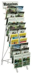 Magazine Stand Wire Newspaper Selling Display Rack Foldable Lightweight Metal