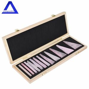 12 Pcs Steel Angle Block 1/4 to 4 Degree and 5 to 30 Degree Set 10 Pieces W/Case