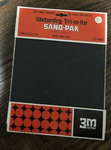 3M 9087DC-NA Wet or Dry Very Fine Grit Sandpaper Sheets 9 x 11 in. (Pack of 5)