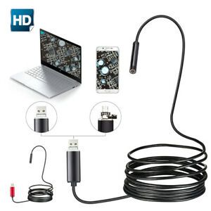 USB Endoscope 6 LED 2M Length HD Camera Inspections Endoscope For Cellphone PC!