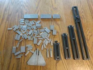 LOT OF STARRETT  WEBBER GAUGE BLOCK HOLDERS  AND BLOCKS MISC
