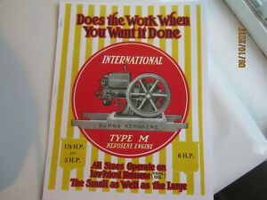 1920 Color International Harvester 1 1/2-6HP Kerosene Engine Mail Order Catalog