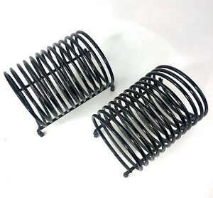2 Black Spiral Metal Wire Envelope Storage Rack / Holder 12 Slots 4.5&#034; Long