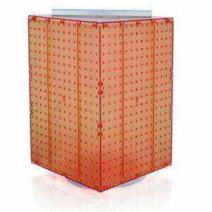 Azar Displays 701414-ORG Rotating Display Stand - 4-Sided Display Racks- Peg ...