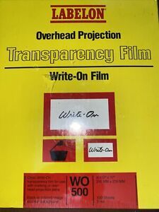 Labelon WO 500 Overhead Projection Transparency Film 100 Sheets TR-75 New