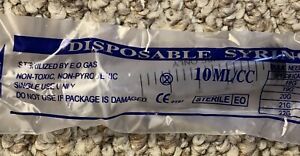 18x 10mL Disposable Syringe Luer Slip Tip Liquid Medical Clear Plastic Graduated