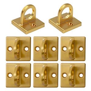 8 Pcs Wall Screw Mount Crowd Control stanchions Safety barriers Golden Brass for
