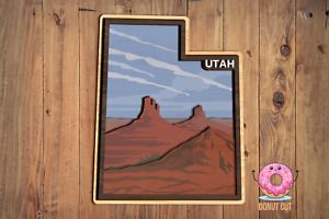 Utah American States SVG Laser cut files for Glowforge, Cricut, Multi-layer