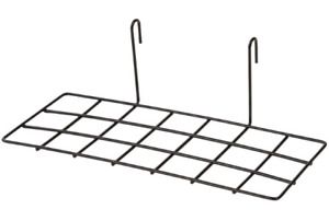 SSW Back Black Shoe Shelf for Raw Steel Wire Grid Shelf- 10&#039;&#039;L x 4&#039;&#039;W - Set of 2