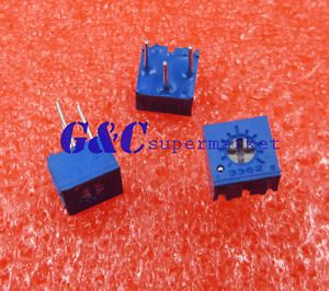 10Pcs 3362P-102 3362 P 1K ohm High Precision Variable Resistor Potentiometer