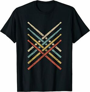 NEW Limited Retro Vintage Drummerrs Premium Gift Tee T-Shirt