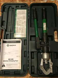Greenlee HK12ID 12 Ton Indent Dieless Manual Hydraulic Crimper Crimping Tool