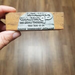 Vintage Letterpress Print Block GALLATIN PORTLAND FREIGHT LINES GALLATIN, TN