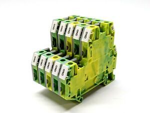 Phoenix Contact Typ UTTB 4-PE Terminal Block w/D-UTTB 2.5/4 End Cover LOT OF 5
