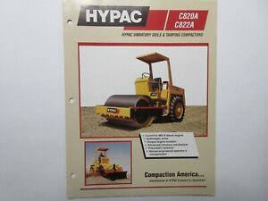 Hypac C820A &amp; C822A Vibratory Compactor Sales Brochure 6 page
