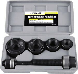 Manual Knockout Punch Kit, Heavy Duty Metal Sheet Knock Out Box Hole Cutter NEW