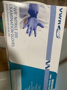 VWR Nitrile 200 Examination Gloves - Blue - Medium - 200 Gloves - New in Box