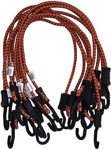 Kotap MABC-32 All Purpose Light Duty Adjustable Bungee Cords, Orange/Black, 32-I