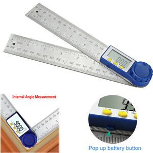 8 &#034; Electronic Digital Angle Finder LCD Ruler Protractor Stainless Measure Tool