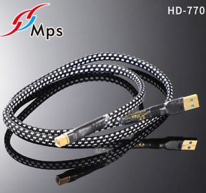 1Pcs MPS OCC single crystal copper fever USB 2.0 audio speaker cable HD-770 HIFI