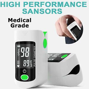 Finger Pulse Oximeter Blood Oxygen SpO2 Monitor PR Saturation Heart Rate Green T