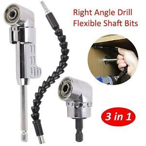 3x Angle Screwdriver Bit Holder Screwdriver Holder Adapter Flexible Shaft 105°