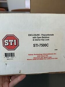 STI Enclosure Polycarbonate With Open Back box &amp; Interior Key Lock STI -7500C