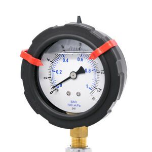 PIC GAUGES 701L-254B Gauge,2.5&#034;,0-15psi,1/4&#034;Lower Mt,Case/Bez