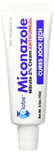 Globe Miconazole Nitrate 2% Antifungal Cream, Cures Most Athletes Foot, Jock 0.5