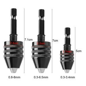 Quick Change Keyless Drill Chuck Hex Shank Adapter Drill Bit Durable New