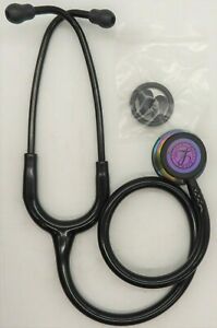 3M Littmann Classic III Monitoring Stethoscope, Black With Rainbow Finish (5870)