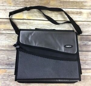Case-It Zipper Binder 2&#034; D Rings 5 Tab Divided File Zipper Pocket Handle Strap