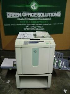 Riso RZ390 HIGH SPEED 11x17 Digital Duplicator NETWORKED Low Meter &amp; STAND