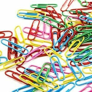 Coated Paper Clips, Office Paper Clamp,Binder Clips, Paperclips Assorted Colors