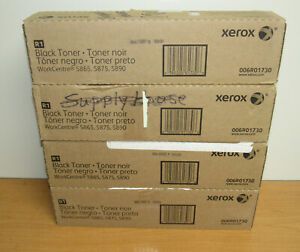 Lot of 4 Xerox 006R01730 Black Toner Cartridges for WorkCentre 5865 5875 5890