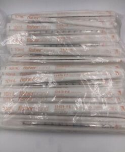 Fisherbrand #113-678-11E Non Pyrogenic Serological Pipet - 10mL - Lot of 100