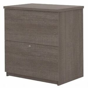 BESTAR TABLE 65635-2147 28.40&#034; W Lateral File,Bark Gray, Bark Gray