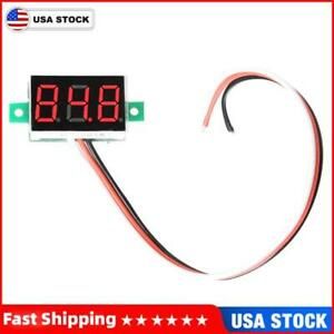 Portable Mini Digital Voltmeter DC 0-100V Red Light LED Panel Voltage Meter Tool