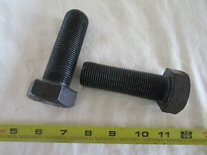 2 HEX HEAD CAP SCREW 1 1/8&#034;-12 x 3 1/2&#034; Grade 8 - Full Thread Black Steel Bolt