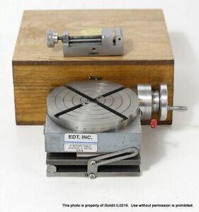 4&#034; Machining DOUBLE ANGLE ROTARY TABLE 4x4 from EDTTCO MFG CO +  VISE &amp; BOX