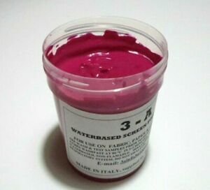 2x100 ml Fuchsia color.Water based screen printing Ink for Fabric,Paper &amp; Card.