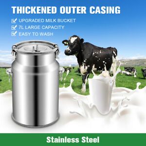 7L Electric Milking Machine Double Tube Vacuum Impulse Pump Cow  Milker