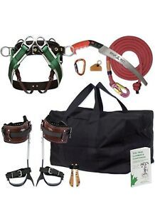Arborist Basic Spur-Spike Kit w/Saddle, Flipline, Gear Bag, Great Starter Kit