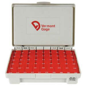 VERMONT GAGE 901100100 Black Ox-Coated Pin Gauge Set,Dim Type &#034;