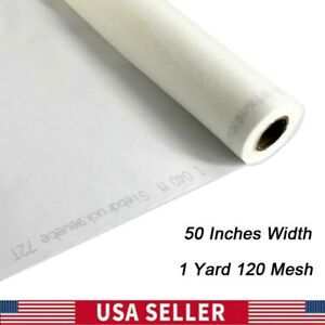 US Stock 48T 1 Yard 120 Mesh 50 Inches Width Silk Screen Fabric 48T Newest