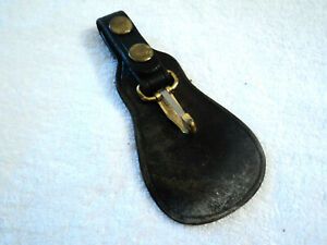 Vtg Tex Shoemaker Police Service Belt Loop Black Leather Key Holder 88 Made USA